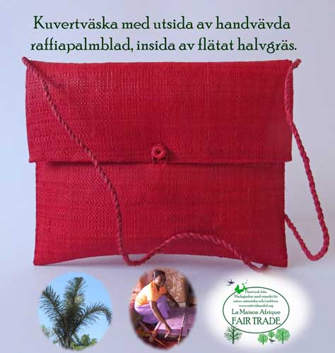 kuvertvaska fairtrade hantverk av naturfibrer